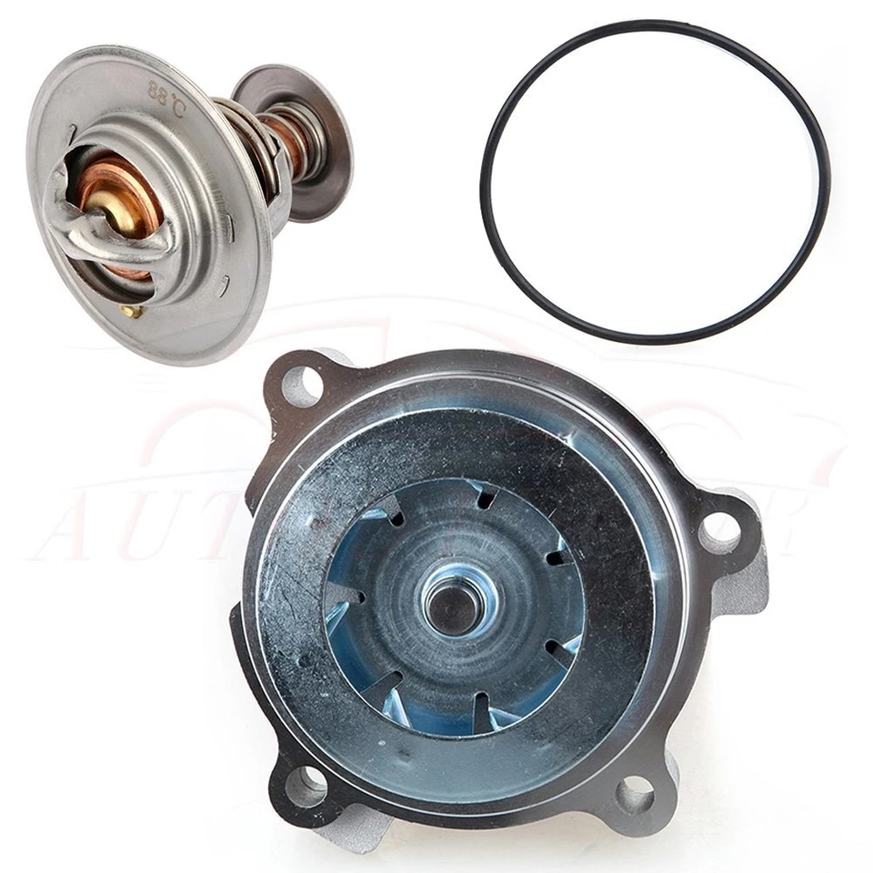 Water Pump Thermostat For 2000-2010 Ford Mustang 2003-2011 Lincoln Town Car 4.6L - Image 2 of 4