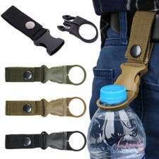 Webbing Buckle Hook Water Bottle Holder Clip Outdoor Military Nylon Carabiner US