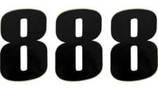 MOOSE RACING VINYL RACE NUMBERS 8 - BLACK - 6'' 80118