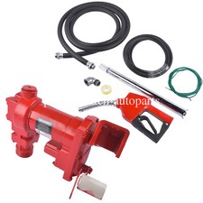 12V 15GPM Red Fuel Transfer Pump for Gasoline Diesel Kerosene Ethanol Biodiesel