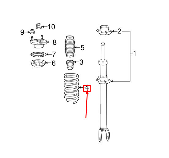 MERCEDES-BENZ E W213 Front Coil Spring A2133210204
