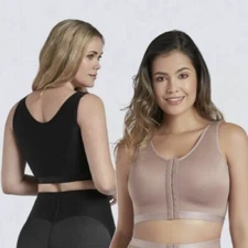 POST SURGICAL COMFORT SUPPORT BRA RESISTANT FABRIC HIGH CONTROL BREAST SURGERY 