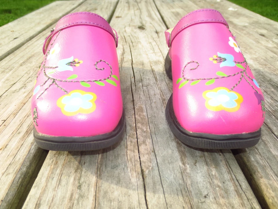 Hanna Andersson ~ Zapatos Florales Rosa Niñas ~ Talla 9 Foto 2 de 4