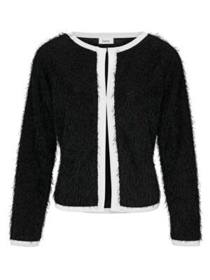 Heine Damen Cardigan, schwarz-weiß