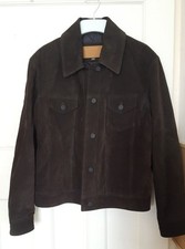 Timberland Ladies Cow Split Leather Woman Brown Jacket Size Medium