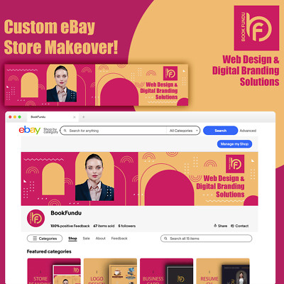 Custom eBay Store Makeover | Listing Template, Logo, BillBoard ...