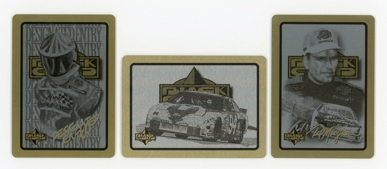 Bill Elliott Ted Musgrave Designated Entry 1996 Finish line Black Gold Cards