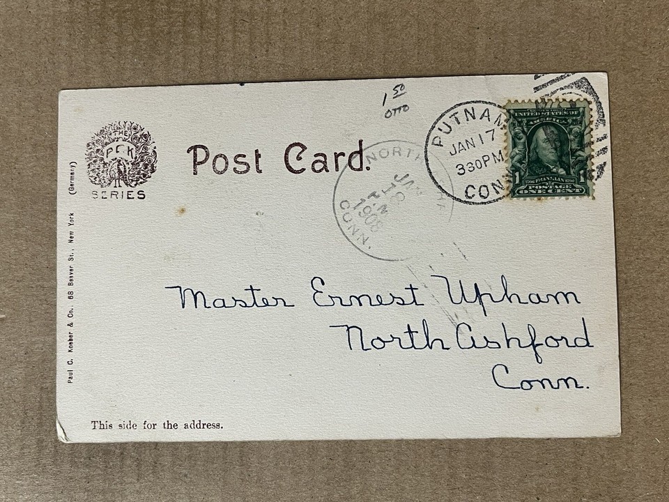 Postcard New Haven CO Connecticut East Rock from Indian Head Vintage