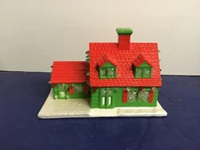 Vintage ~ Byron Molds ~ 1979 Christmas Village House ~ Glitter Windows