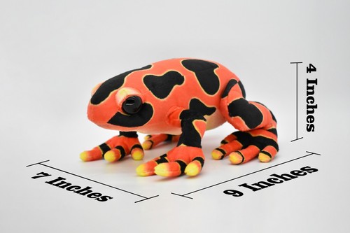 Frog, Red, Poison Dart Realistic Cute Stuffed Animal Plush Toy Kids Gift 9" RI08 - Zdjęcie 4 z 6