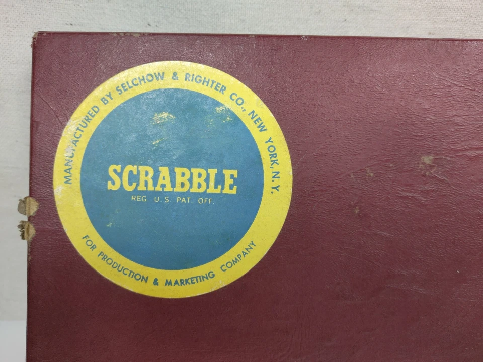 Vintage Scrabble Board Game Selchow & Righter Complete Wood Letters 1940s-1950s - Image 2 of 4