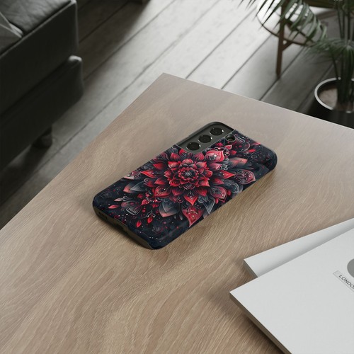 Red Mandala Lotus Phone Case for iPhone, Samsung Galaxy, Pixel - 第 206/240 張圖片
