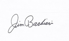 Jim Barbieri Los Angeles Dodgers Auto Signed 3x5 Index Card Free Shipping!