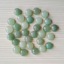100pcs 12mm Round CAB CABOCHON Natural Green Aventurine Stone Beads No Holes