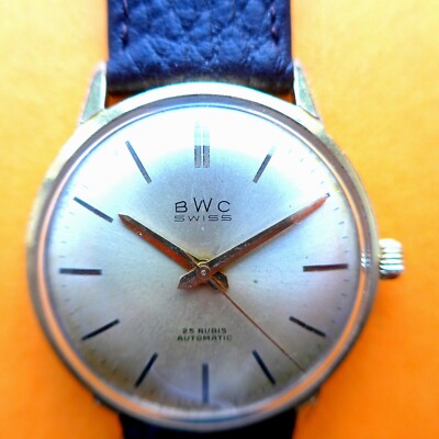 Elegante Automatic Men's Wrist Watch, '' Bwc-Swiss '', Good Function, ca.1965