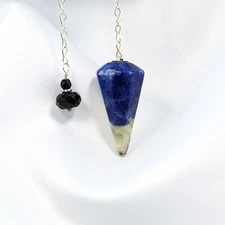 Sodalite Pendulum Faceted w/ Unique Bead End Piece for Divination