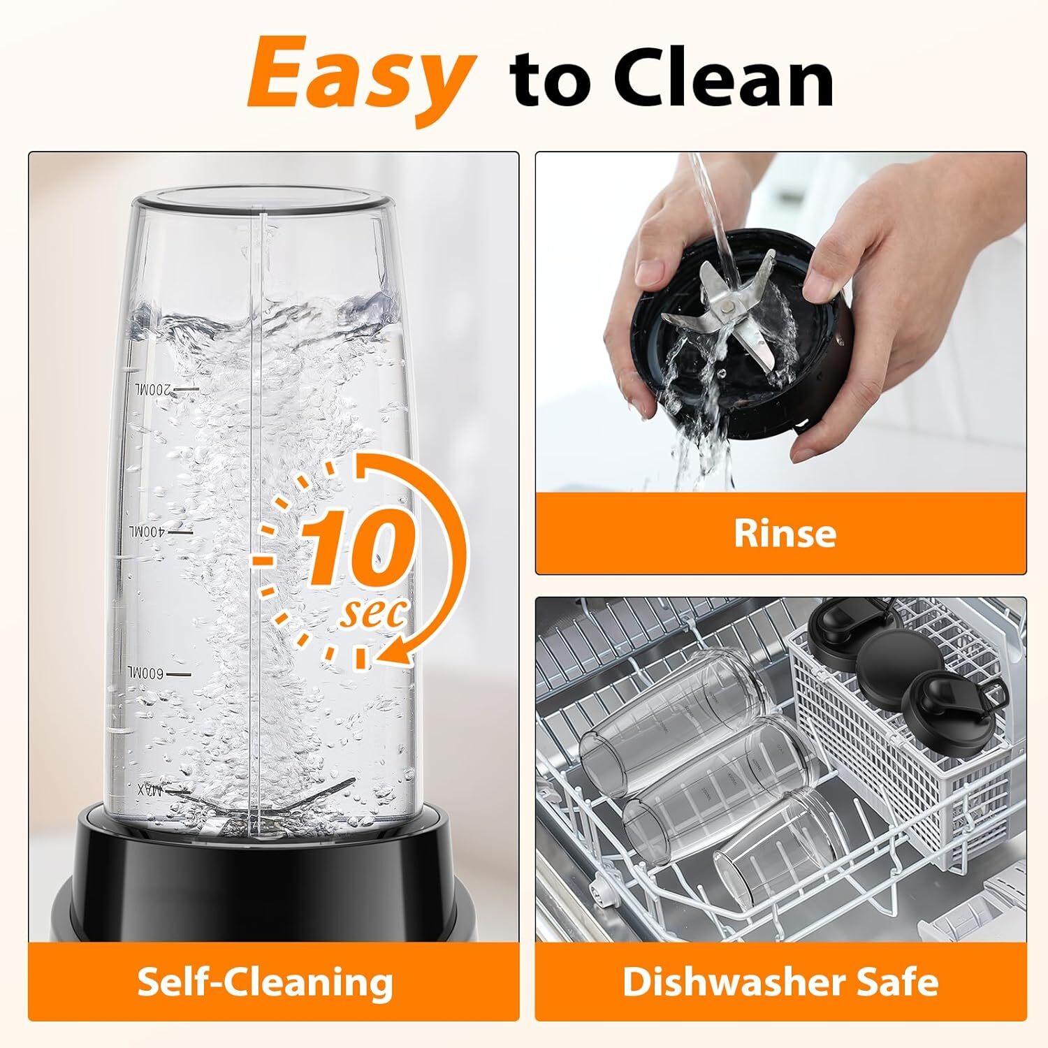 KOIOS Blender for Smoothies, 1000W Personal Blender and Grinder Combo