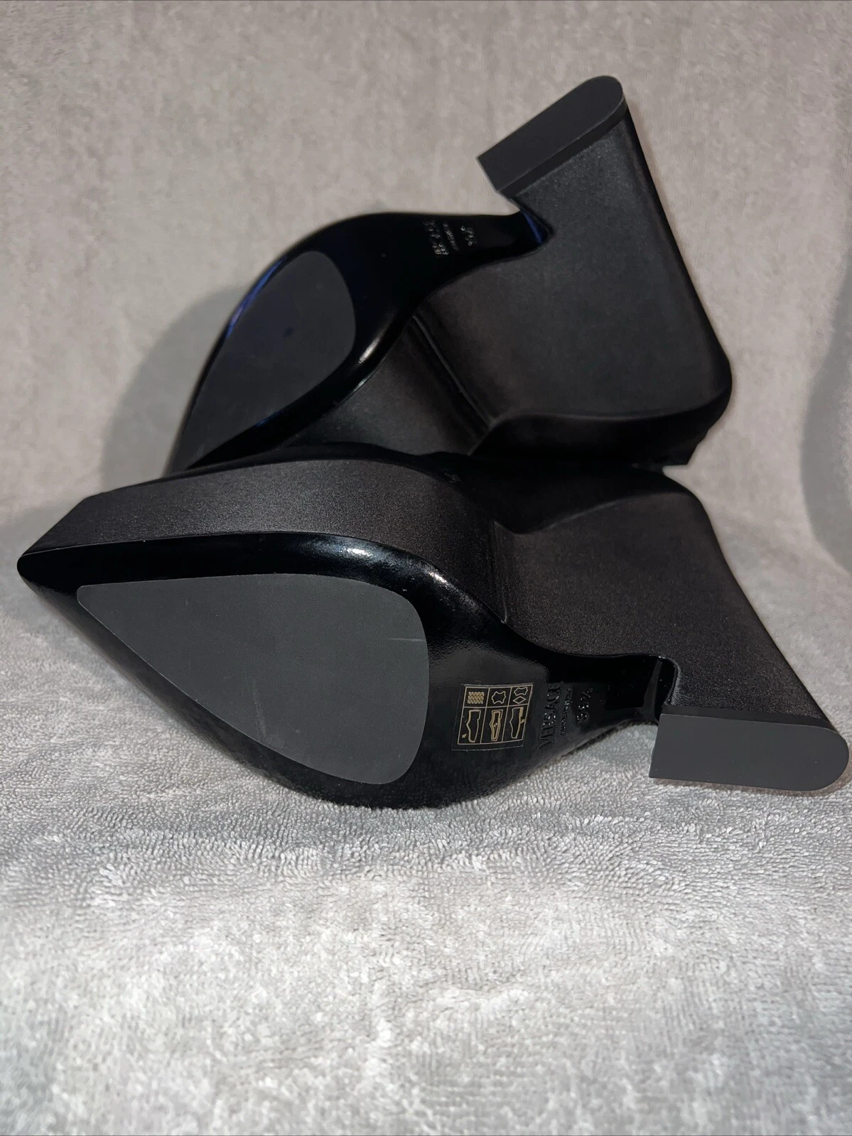 NUOVE scarpe décolleté con plateau Versace Tempest nere a punta raso taglia 39 5 US 9 5