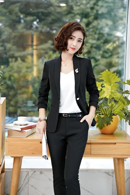 formal dress for women office wear pant shirt Womens Formal Pants Straight High-waist Black Dress Pants Wide Leg Trousers Slacks Blend Viscose Tailored Slim Fit Work Business Pants