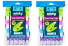 2x Minky Sure Grip Pegs 24 Colourful Strong Weatherproof Plastic Clothes Peg