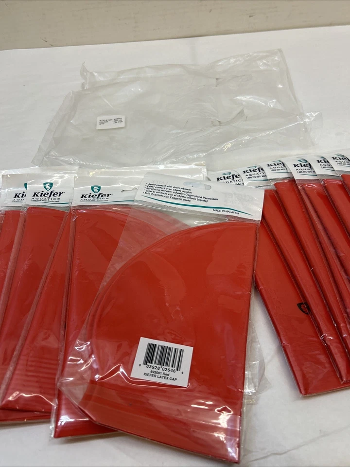 Lote de 20 gorras de baño KIEFER Superflex látex ROJO Foto 4 de 4