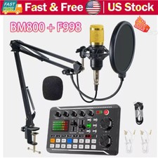 Complete Home Studio Recording Kit Mixer Condenser Microphone for Music Podcast