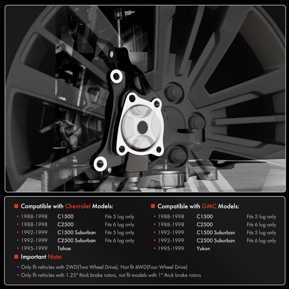 2x Lift Spindles for Chevy C1500 C2500 1988-1998 GMC Yukon 1995-1999 Front Side - Image 2 of 4