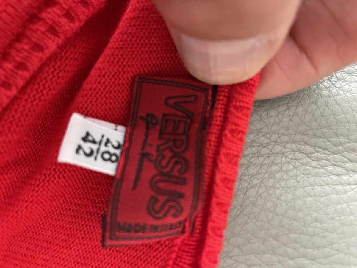 Versus Gianni Versace Women's Size 42/6 Red Viscose V-Neck