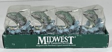 4 Piece Rainbow Trout Fish Candle Set Fishing Tealight Midwest of Cannon Falls