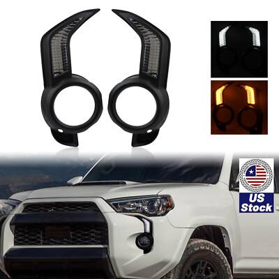 Fits For TOYOTA 4Runner 2014-2024 Daytime Running Light DRL Fog Lamp w/ Turn
