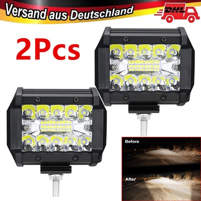 2x 60W LED Arbeitsscheinwerfer Offroad Scheinwerfer JE-EP Bagger SUV 12-24V IP67