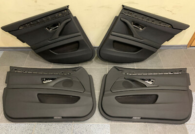 BMW 5 F11 OEM Front Rear Door Trim Panel SET Black Half Leather