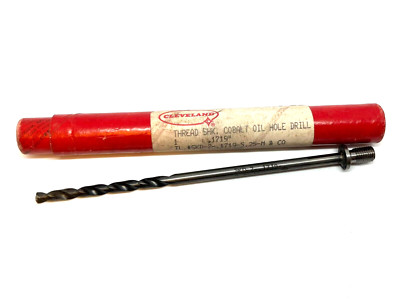 Cleveland Threaded Shank Cobalt Oil Hole Twist Drill .1719'' 5.25''OAL S0455675009