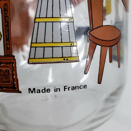 Reloj vintage de nivel de llenado contenedor de vidrio frasco de 1 L con tapa con bisagras - Imagen 7 de 9