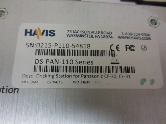 Havis Mobile Docking Station DS-PAN-110 Series for Panasonic CF30 CF31 w/LPS-104 - Image 4 of 4
