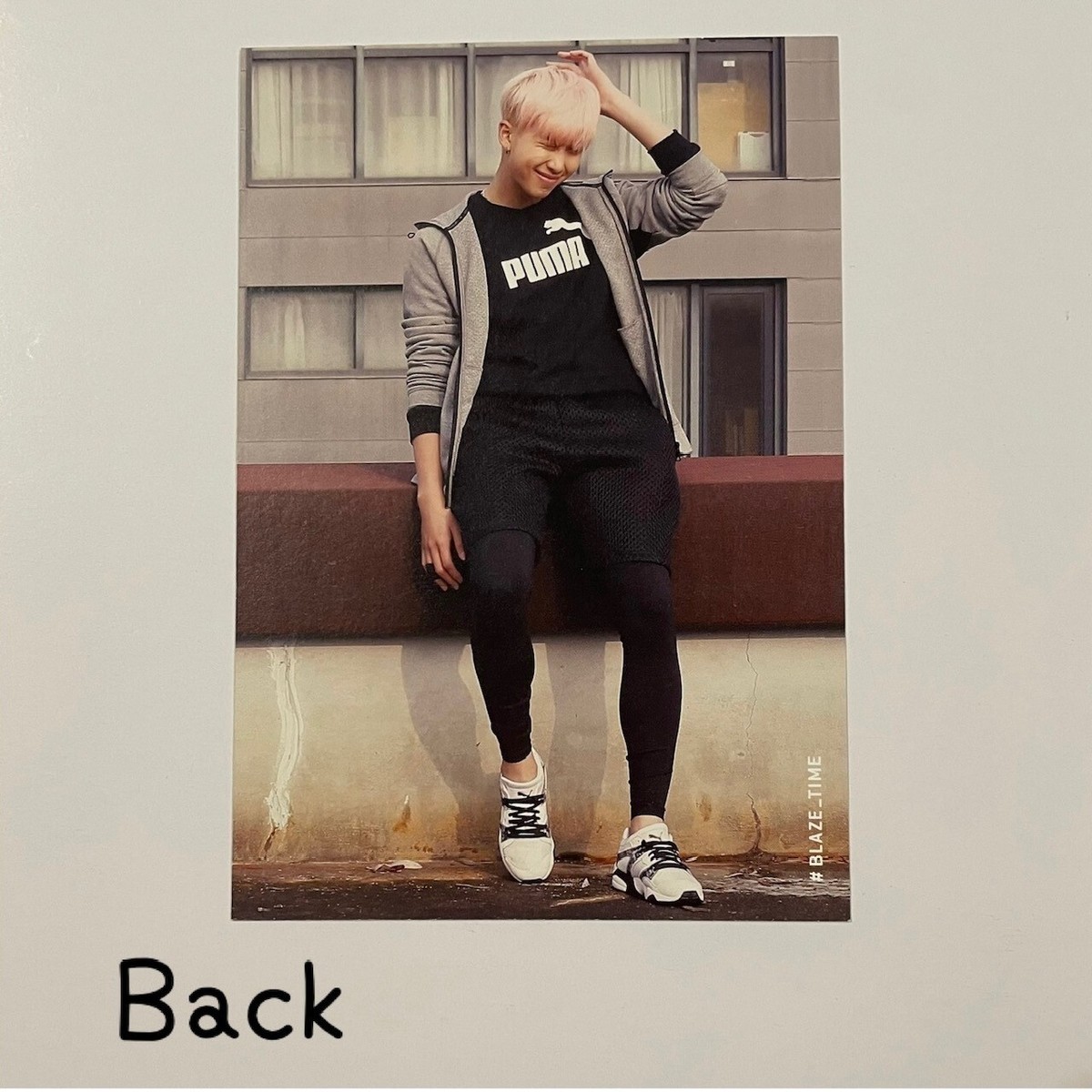 BTS RM 直筆サイン「PUMA」 両面ポストカード BTS RM PUMA Double-sided post card-sized photo Japan