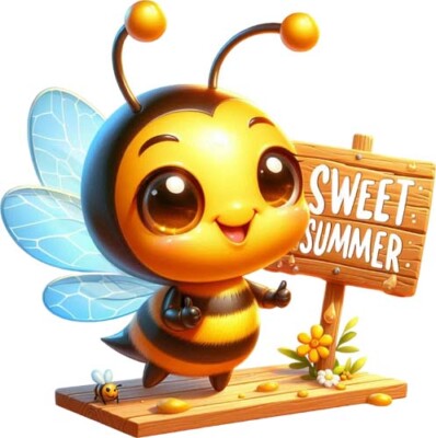 Colourful Honey Bee Rose Wall Art Bedroom Nursery Decor Van