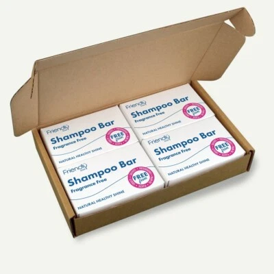 4 x FRIENDLY SOAP-SHAMPOO BAR | FRAGRANCE FREE No SLS PARABENS | 15% OFF RRP