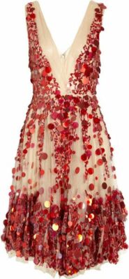 Valentino Red Sequin and Nude Dress Pre-Fall 2010 Size 6 | eBay
