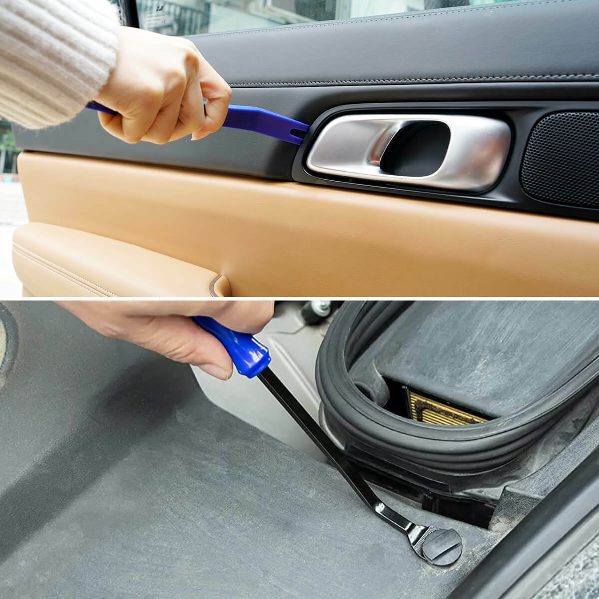 Car Off-Road Interior Door Handle Trim Panel Clip Light O Removal Tools