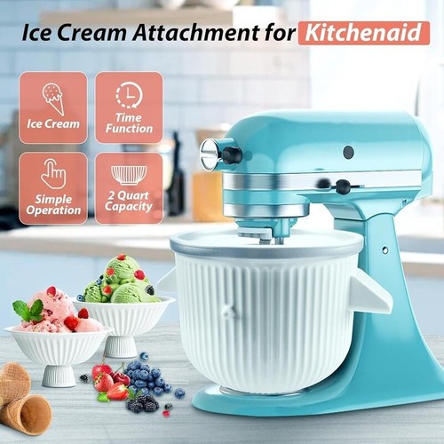 Accesorio para heladera KitchenAid batidora de pie 2 cuartos sorbete de yogur congelado - Imagen 3 de 7