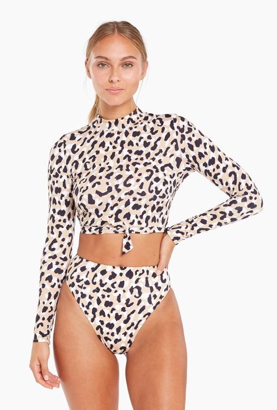 Vitamin A L63537 Wildcat Remy Rashguard Woman's Swim Top Size 8/M