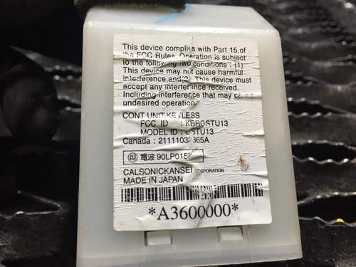 03 04 05 06 07 08 INFINITI FX35 FX45 KEYLESS ENTRY UNIT MODULE KBRGSTU13 OEM - Picture 2 of 5