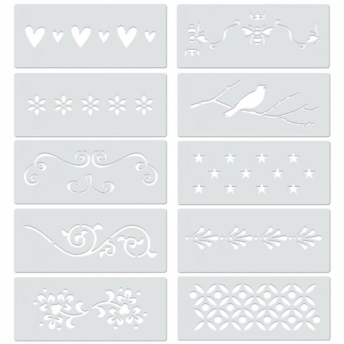 Juego de 10 plantillas Shabby Chic patrones y bordes MiNiS - Ahorra £20 10882 - Imagen 2 de 8