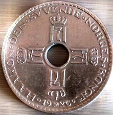 Norwegen 1 Krone 1926 Haakon VII. 1905-1957. Vorz&uuml;glich Berieben