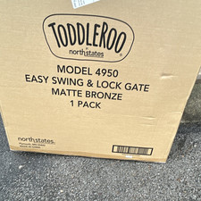 North States 4950 Easy Swing Lock Safety Gate Matte Bronze