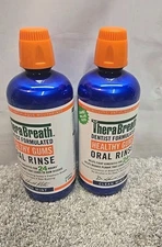2 TheraBreath Healthy Gums Oral Rinse Clean Mint 33.8 Oz /1 liter each
