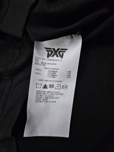 PXG Parsons Extreme Herren schwarz blau Trim Performance Stretch Golf Polo Shirt - Bild 5 von 5