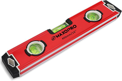 16-Inch Torpedo Level Magnetic - Heavy-Duty Box Leveler Tool with 3 Vials 45,90,