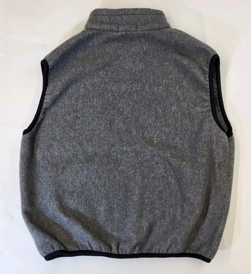 Vantage Custom Classics Budweiser Beer Embroidered Charcoal Gray Vest Fleece XL - Image 3 of 4